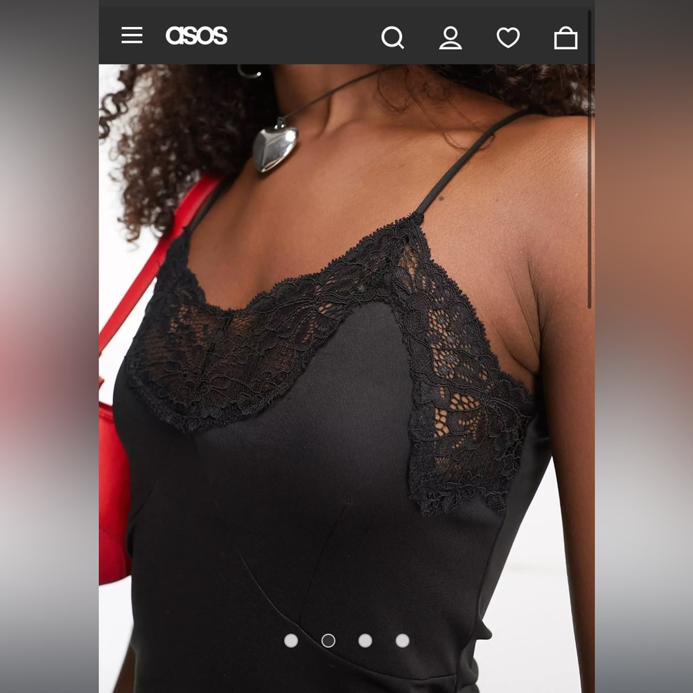 Noisy May Lace Detail Cami Midi Dress - Picture 4 of 8